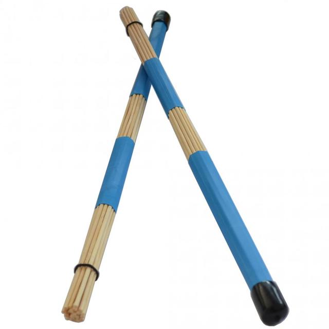 Miotełki do perkusji IRIN 40cm - trwałe bambusowe pręty, pokryte gumą, kolor czarny/niebieski, dla Jazz Folk i ćwiczeń - Wianko - 12