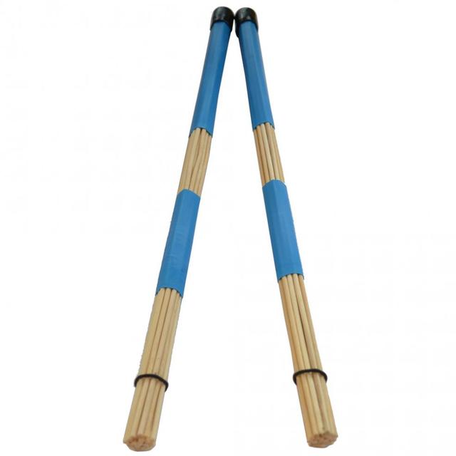 Miotełki do perkusji IRIN 40cm - trwałe bambusowe pręty, pokryte gumą, kolor czarny/niebieski, dla Jazz Folk i ćwiczeń - Wianko - 18