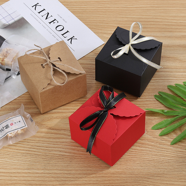 Pudełko na prezenty z papieru pakowego - 10 sztuk - Wianko - 2