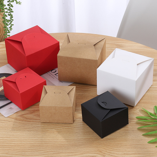 Pudełko na prezenty z papieru pakowego - 10 sztuk - Wianko - 1