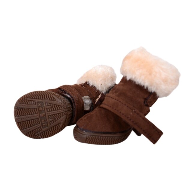 Ciepłe polarowe buty śniegowe dla psów Teddy Chihuahua Shih Tzu - zestaw 4 sztuki - Wianko - 3