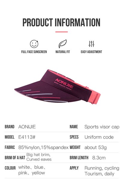 Czapka sportowa AONIJIE E4113 przeciwsłoneczna anty UV, szybkoschnąca, lekka do biegania, maratonu, plaży, golfa i wędkarstwa - Wianko - 6