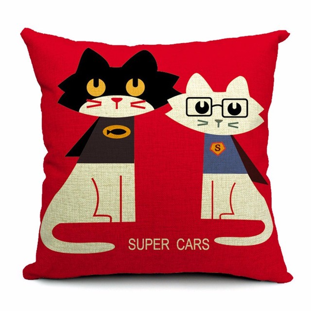 Poszewka na poduszkę z nadrukiem kota, dekoracyjna i stylowa - Wianko - 2