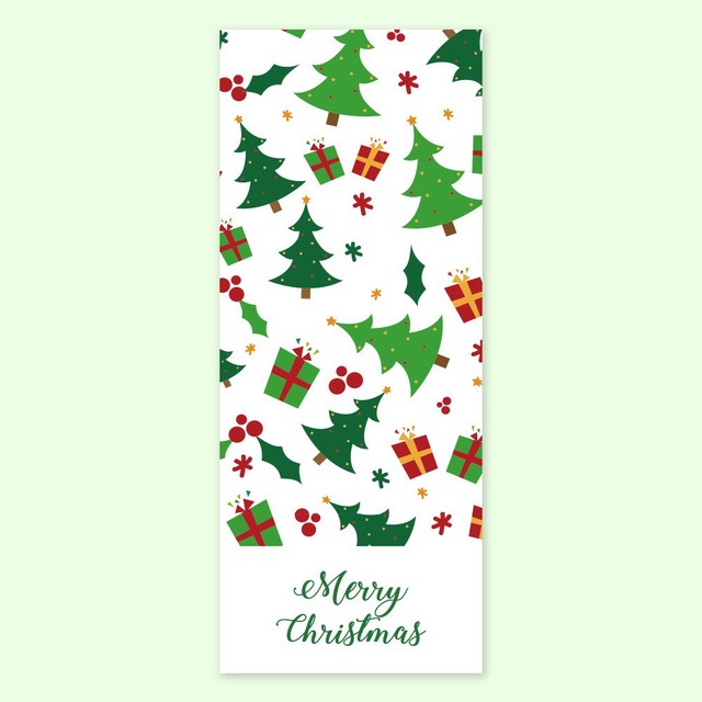 50 sztuk śliczne naklejki świąteczne - 2 style (czerwony, zielony) - boże narodzenie, dekoracja, owijanie pudełek - etykiety, tagi - Wianko - 5