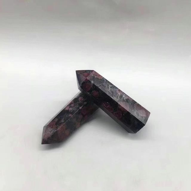 Kamienie naturalne granat różdżka kwarc kryształ Reiki - dekoracyjne klejnoty do domu - Wianko - 2