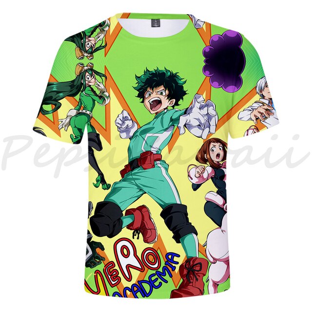 Koszulka Anime Boku No Hero Academia My Hero Academia z krótkim rękawem dla dzieci - Streetwear bluza chłopcy/dziewczyna, prezent - Wianko - 9