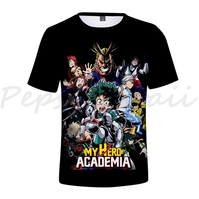 Koszulka Anime Boku No Hero Academia My Hero Academia z krótkim rękawem dla dzieci - Streetwear bluza chłopcy/dziewczyna, prezent - Wianko - 7