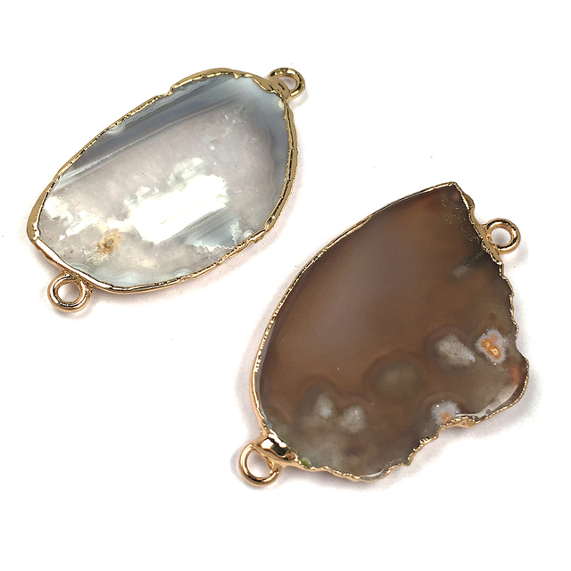 Nieregularne kryształy agaty do produkcji biżuterii DIY 25x50-35x50mm - Wianko - 3
