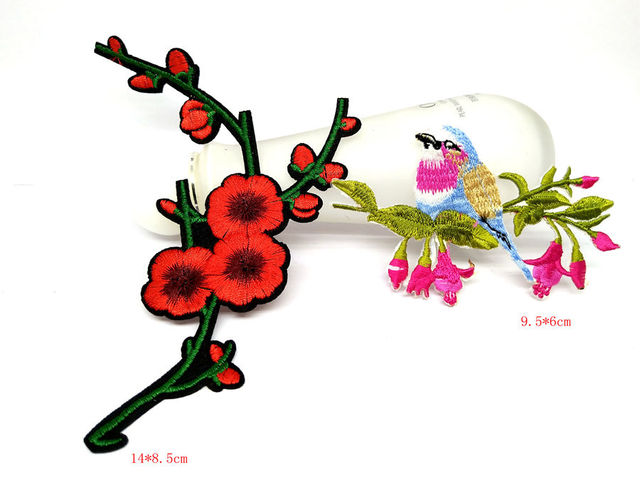 Patcher MIX4 haftowane żelazko na plastry - kwiaty, ptaki, odznaki aplikacje sukienki dekoracyjne, akcesoria do szycia, odzież ślubna - Wianko - 8