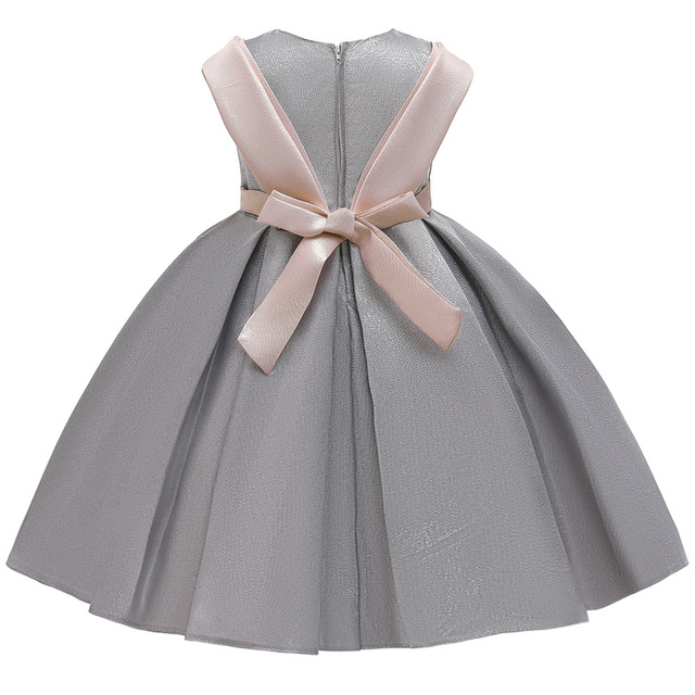 Dziecięca elegancka sukienka bez rękawków dla małych księżniczek do wesel - Wianko - 4