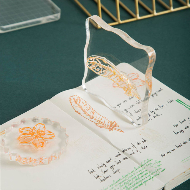 Kryształ akrylowy do pieczątek - przezroczysta deska do scrapbookingu i dekoracji albumu fotograficznego z ręcznym uchwytem narzędzi rzemieślniczych - Wianko - 3