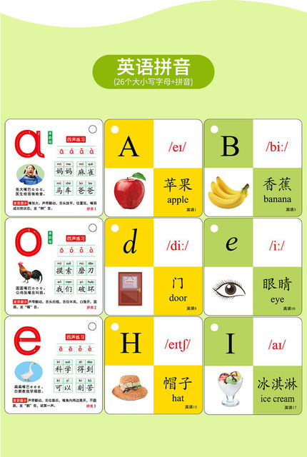 Karta edukacyjna do wczesnego czytania i pisania dla dzieci Pinyin - Kawaii Libros - Wianko - 15