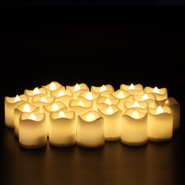 12/24 sztuki kreatywne świece LED zasilane bateriami - bezpłomieniowe światło herbaty do dekoracji weselnych - Wianko - 13