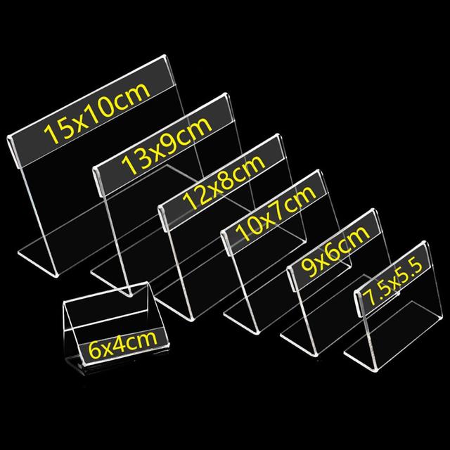 Akrylowy przezroczysty pulpit znak etykiety z ramką na metkę cenową stojak wystawienniczy - Wianko - 18