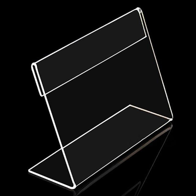 Akrylowy przezroczysty pulpit znak etykiety z ramką na metkę cenową stojak wystawienniczy - Wianko - 5