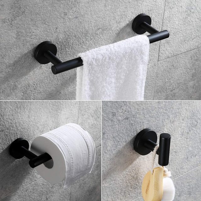 Zestaw 3-sztukowy akcesoriów łazienkowych w różowym złocie: wieszak na ręczniki, uchwyt na papier toaletowy i wieszak na płaszcze, wykonane ze stali nierdzewnej 304, do montażu na ścianie - Wianko - 6