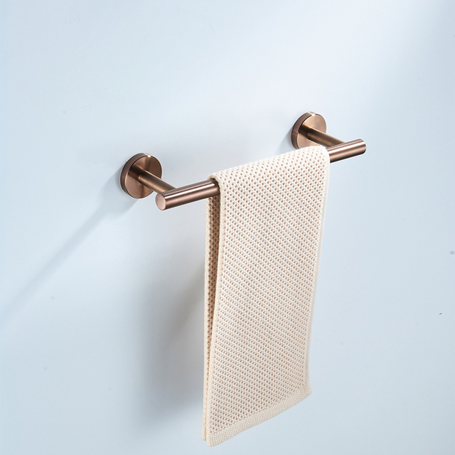 Zestaw 3-sztukowy akcesoriów łazienkowych w różowym złocie: wieszak na ręczniki, uchwyt na papier toaletowy i wieszak na płaszcze, wykonane ze stali nierdzewnej 304, do montażu na ścianie - Wianko - 7