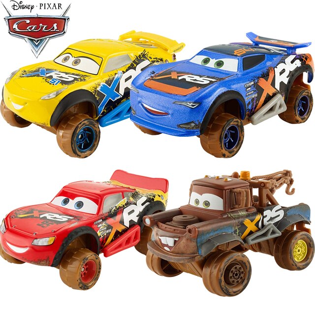 Samochód Disney Pixar Cars 3 XRS - Zygzak McQueen z metalowymi kołami do jazdy po błocie - zabawka dla dzieci - Wianko - 1