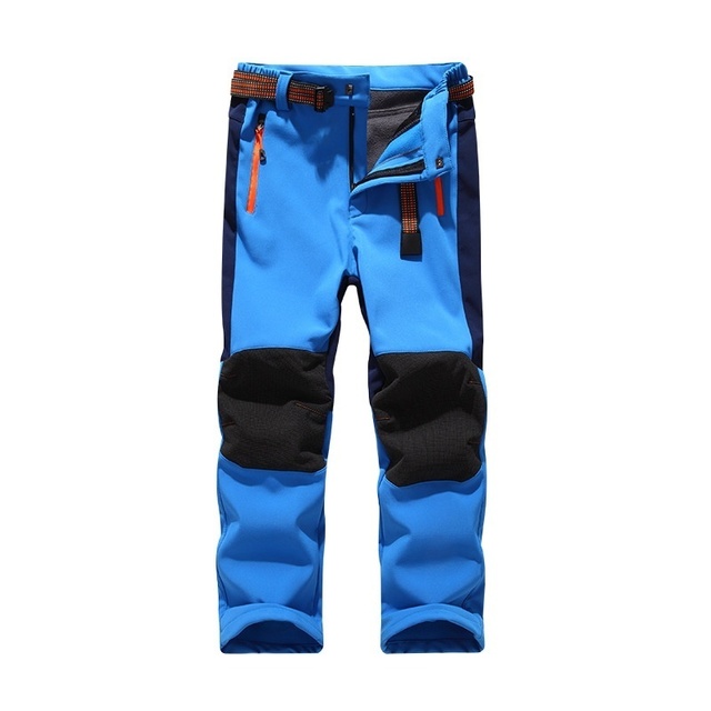 Dzieci spodnie Softshell jesień zima wodoodporna Trekking Camping - dla chłopców i dziewczynek, ciepłe spodnie w pasującym stylu rodzinna garderoba - Wianko - 4