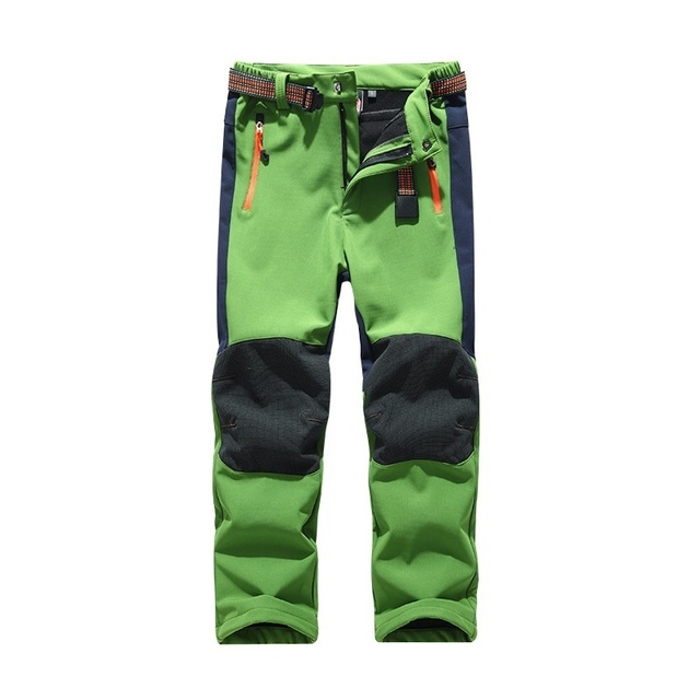 Dzieci spodnie Softshell jesień zima wodoodporna Trekking Camping - dla chłopców i dziewczynek, ciepłe spodnie w pasującym stylu rodzinna garderoba - Wianko - 5