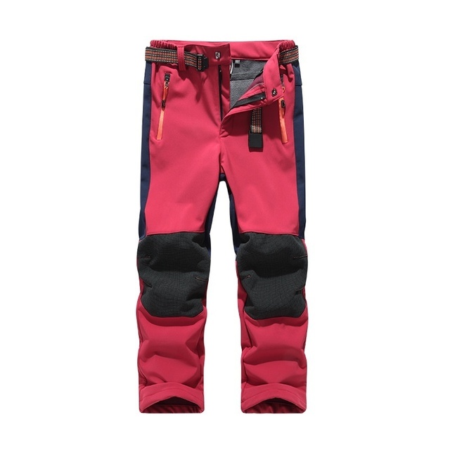 Dzieci spodnie Softshell jesień zima wodoodporna Trekking Camping - dla chłopców i dziewczynek, ciepłe spodnie w pasującym stylu rodzinna garderoba - Wianko - 7