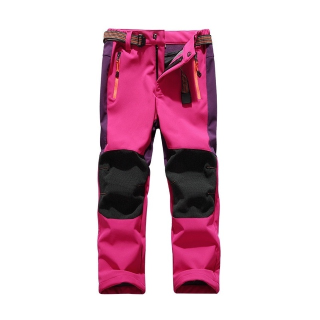 Dzieci spodnie Softshell jesień zima wodoodporna Trekking Camping - dla chłopców i dziewczynek, ciepłe spodnie w pasującym stylu rodzinna garderoba - Wianko - 6