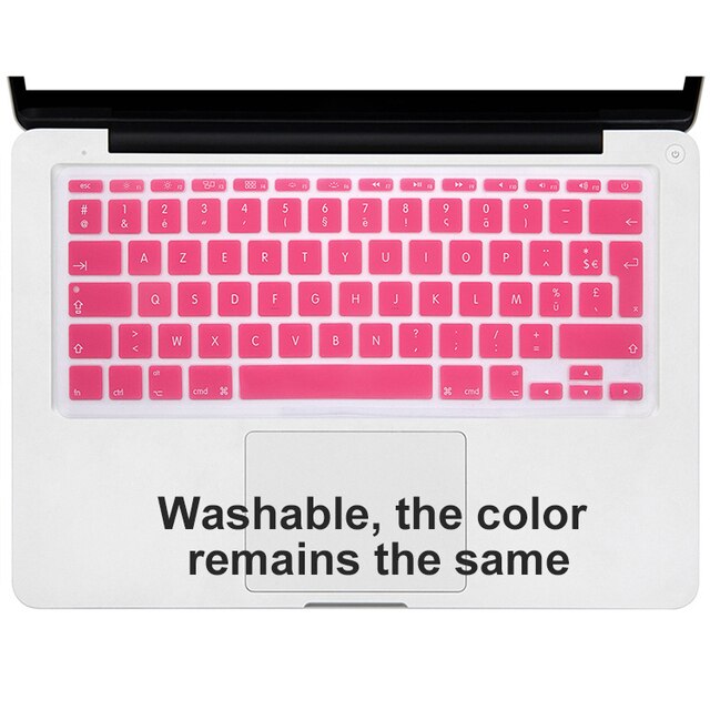 Osłona klawiatury HRH do Mac Book Air 11 11.6 cala A1465/A1370 - wodoodporna, miękka, kolorowa (AZERTY), silikonowa, z pokrowcem ochronnym ze skóry - Wianko - 10