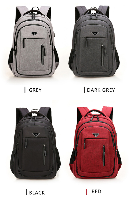 Męski plecak z portem USB 15.6 cala - wielofunkcyjny, idealny dla licealistów, studentów i podróżników - Wianko - 12
