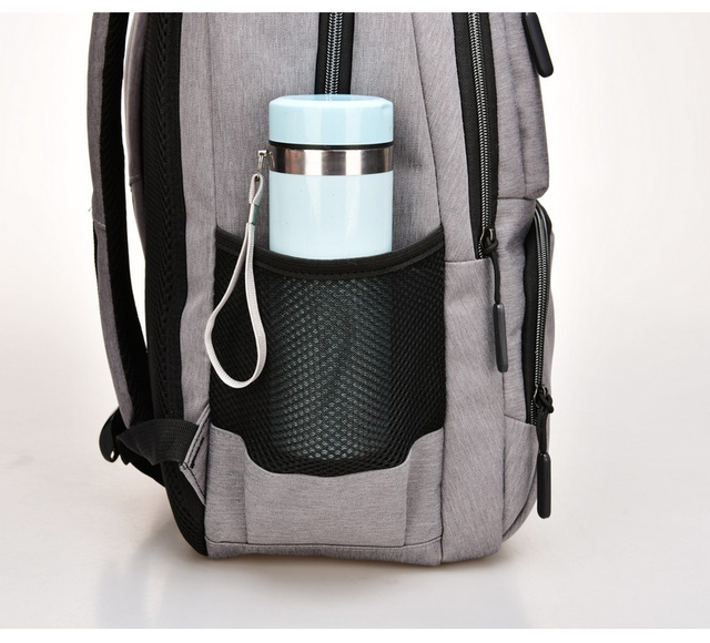 Męski plecak z portem USB 15.6 cala - wielofunkcyjny, idealny dla licealistów, studentów i podróżników - Wianko - 16