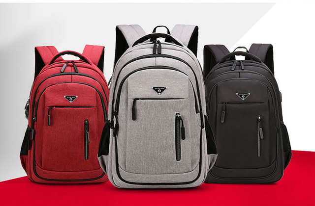 Męski plecak z portem USB 15.6 cala - wielofunkcyjny, idealny dla licealistów, studentów i podróżników - Wianko - 2