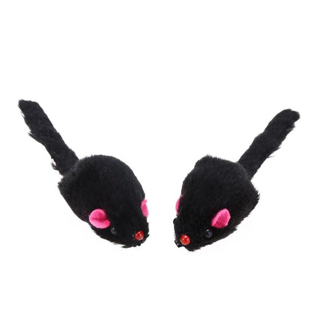 Zabawka dla kotów: Mini sztuczna mysz z kolorowymi piórkami i pluszowym materiałem - zestaw 10 sztuk - Wianko - 10