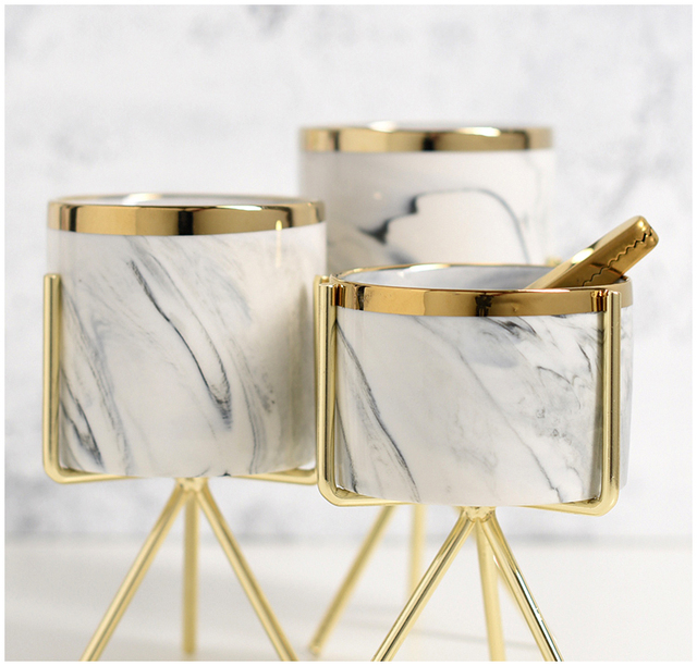 Retro estetyczny ceramiczny wazon okrągły, biały, mini, złoty, kreatywny, nordycki, luksusowy DL60HP - Wianko - 9