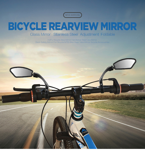 1 sztuk lusterko rowerowe wysokiej jakości stali nierdzewnej MTB Road Bike widok z tyłu bezpieczeństwa jazda na rowerze kierownica lusterko wsteczne akcesoria rowerowe - Wianko - 1