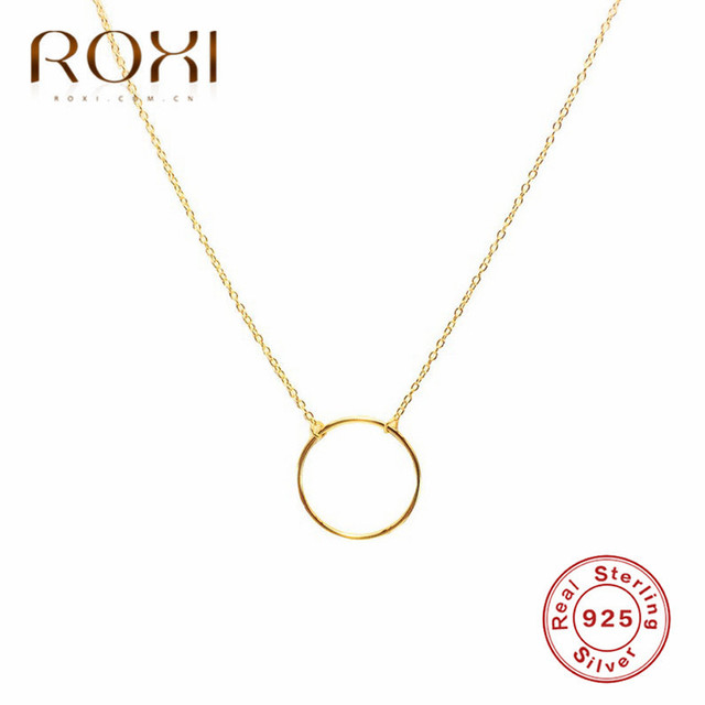 Naszyjnik Karma ROXI 925 ze srebra próby łączony w formie okrągłego koła dla kobiet w modnym stylu na obojczyk - Wianko - 3