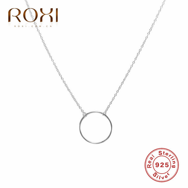 Naszyjnik Karma ROXI 925 ze srebra próby łączony w formie okrągłego koła dla kobiet w modnym stylu na obojczyk - Wianko - 4