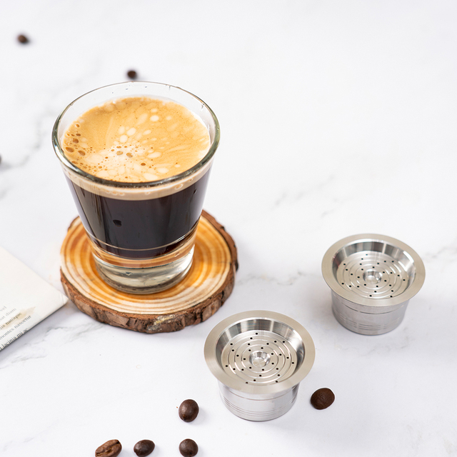 Kapsułka do kawy wielokrotnego użytku z filtrem z kawy, stal nierdzewna, pasuje do maszyn Caffitaly i Tchibo Cafissimo - Wianko - 2
