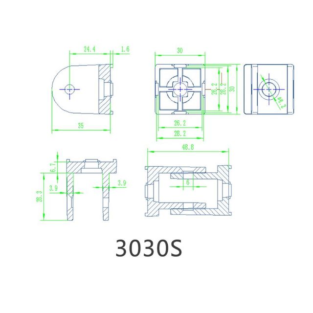 Elastyczny zawias cynkowy z uchwytem odlew złącze obrotowe do listwy aluminiowej 3030/4040 - Wianko - 2