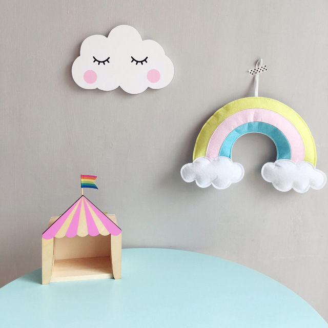 Styl skandynawski dekoracja do pokoju dziecięcego - tęcza chmura do powieszenia na ścianie i namiotu - rekwizyty fotograficzne - Wianko - 18
