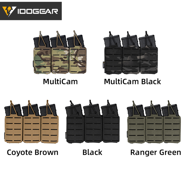 Etui Mag Triple Mag Carrier MOLLE Military Airsoft IDOGEAR Tactical LSR 556 - woreczki - Wianko - 2