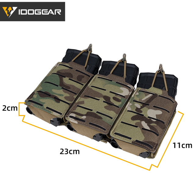 Etui Mag Triple Mag Carrier MOLLE Military Airsoft IDOGEAR Tactical LSR 556 - woreczki - Wianko - 1