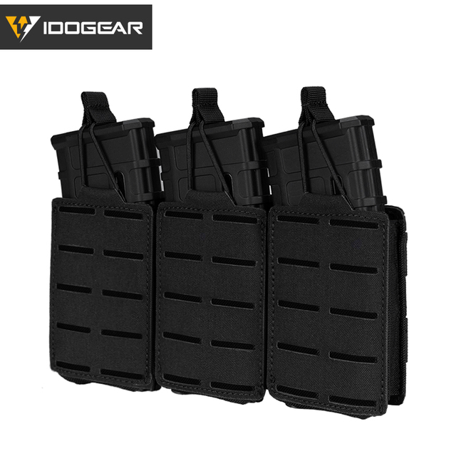 Etui Mag Triple Mag Carrier MOLLE Military Airsoft IDOGEAR Tactical LSR 556 - woreczki - Wianko - 5