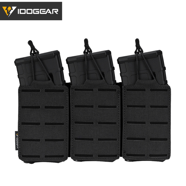 Etui Mag Triple Mag Carrier MOLLE Military Airsoft IDOGEAR Tactical LSR 556 - woreczki - Wianko - 3