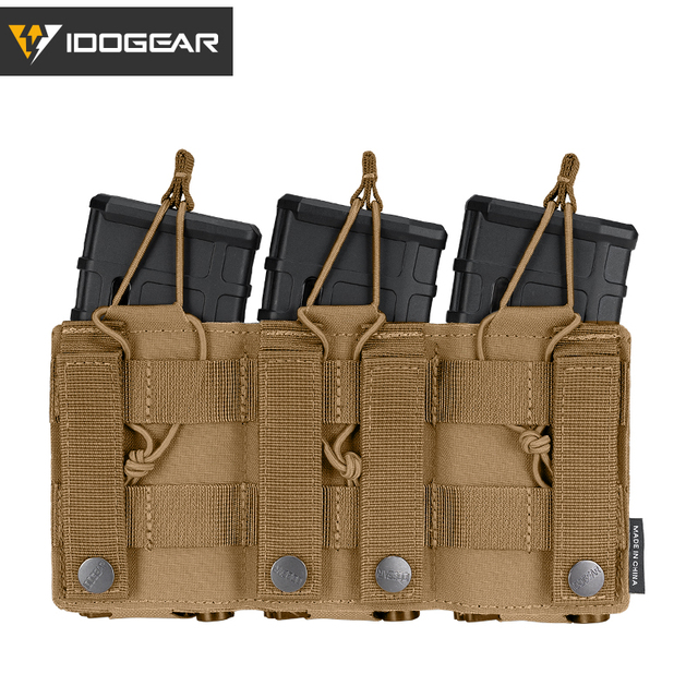 Etui Mag Triple Mag Carrier MOLLE Military Airsoft IDOGEAR Tactical LSR 556 - woreczki - Wianko - 7