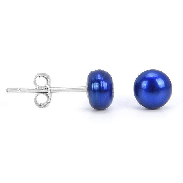 Kolczyki damskie sztyft z naturalnymi słodkowodnymi perłami wykonane ręcznie z srebra 925 - idealny prezent ślubny - Wianko - 13