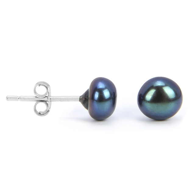 Kolczyki damskie sztyft z naturalnymi słodkowodnymi perłami wykonane ręcznie z srebra 925 - idealny prezent ślubny - Wianko - 7