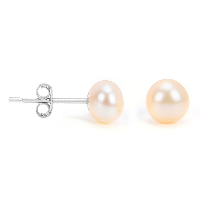 Kolczyki damskie sztyft z naturalnymi słodkowodnymi perłami wykonane ręcznie z srebra 925 - idealny prezent ślubny - Wianko - 8