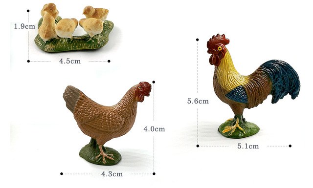 Symulacja różnych zwierząt - figurki dziecięce: kurczak, kaczka, świnia, krowa, owca, koń, królik, koala, kangur - Wianko - 4