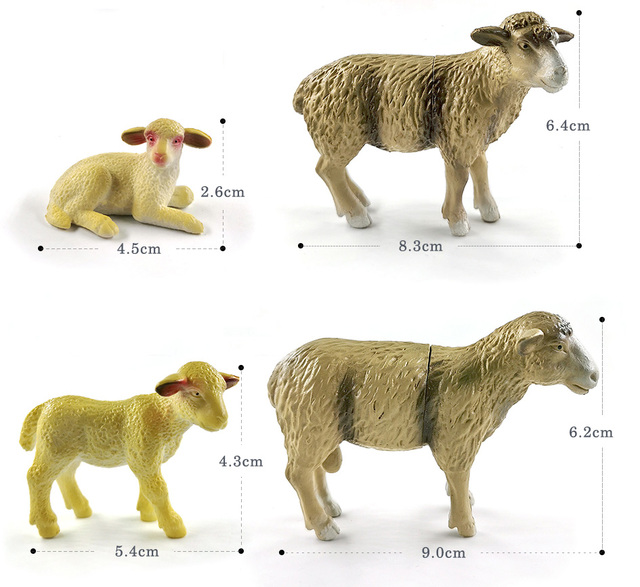 Symulacja różnych zwierząt - figurki dziecięce: kurczak, kaczka, świnia, krowa, owca, koń, królik, koala, kangur - Wianko - 16