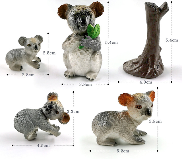 Symulacja różnych zwierząt - figurki dziecięce: kurczak, kaczka, świnia, krowa, owca, koń, królik, koala, kangur - Wianko - 12