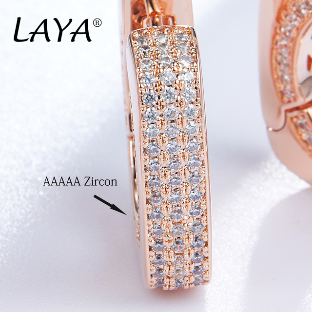 Klamra kolczyki LAYA - srebrne, kwadratowe, wykonane z 925 srebra, klasyczne francuskie kolczyki dla kobiet, idealne na imprezę lub ślub - Wianko - 5